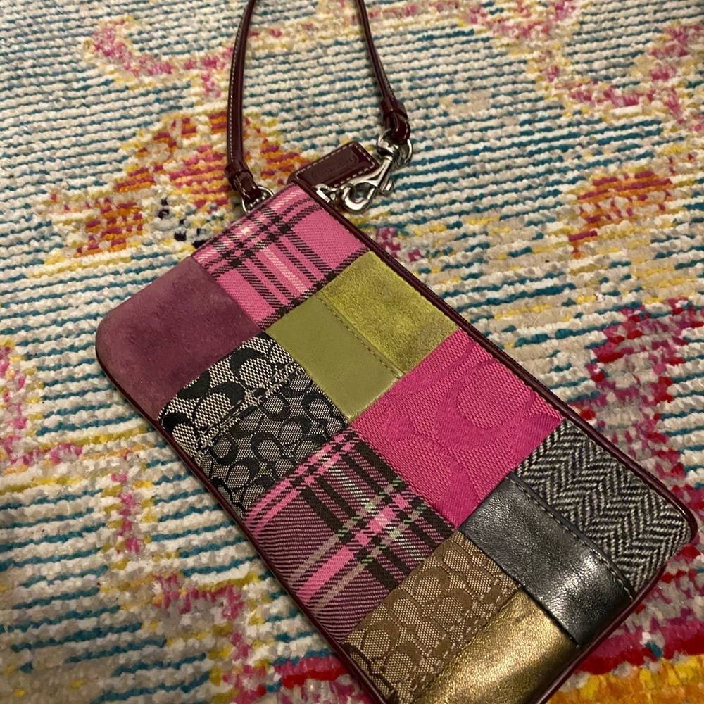 Coach multicolor clutch